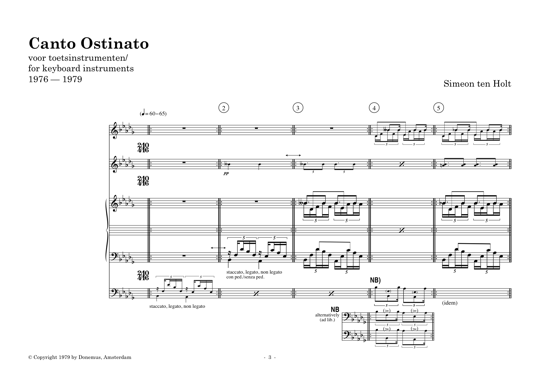 Pages from Canto Ostinato